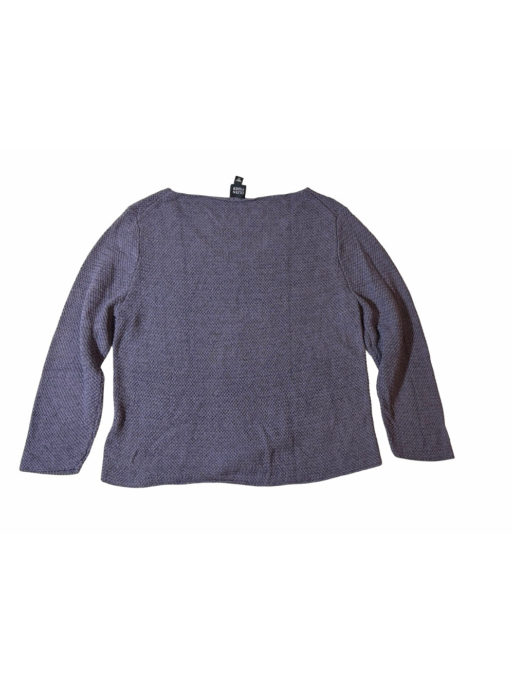 Eileen Fisher Purple Textured Silk Blend Knit Top XL Minimalist Luxe - Picture 6 of 6